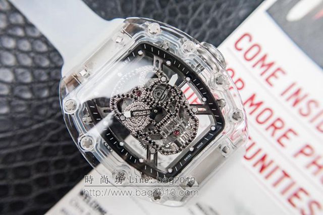 Richard Mille e理查徳米勒 RM052系列 最新鬼頭升級版 顱骨系列 原裝透明殼 理查徳米勒高端男士全自動機械腕表  hds1447